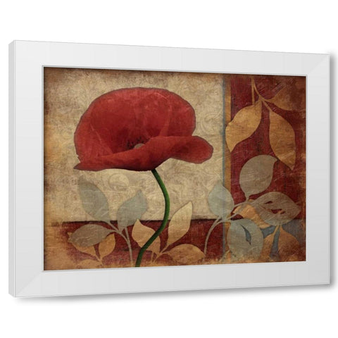 Poppies White Modern Wood Framed Art Print by Grey, Jace