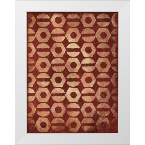 Pattern White Modern Wood Framed Art Print by Grey, Jace