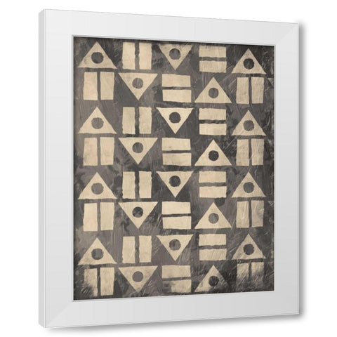Pattern Mate Gray White Modern Wood Framed Art Print by Grey, Jace