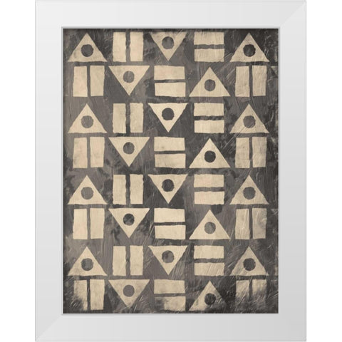 Pattern Mate Gray White Modern Wood Framed Art Print by Grey, Jace