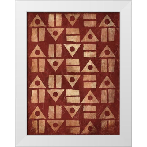 Pattern Mate White Modern Wood Framed Art Print by Grey, Jace
