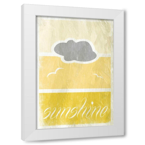 Sunshine B6 White Modern Wood Framed Art Print by Grey, Jace