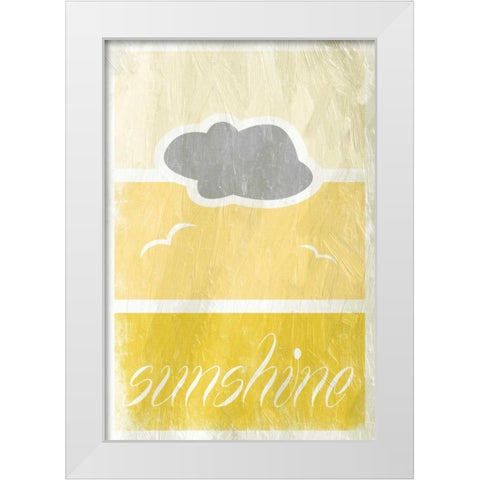 Sunshine B6 White Modern Wood Framed Art Print by Grey, Jace