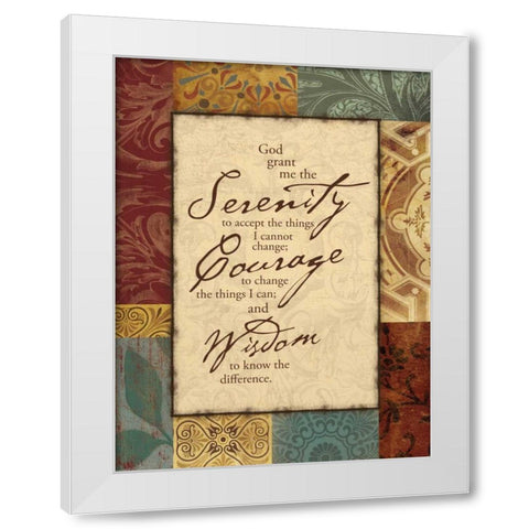 Serenity White Modern Wood Framed Art Print by Grey, Jace