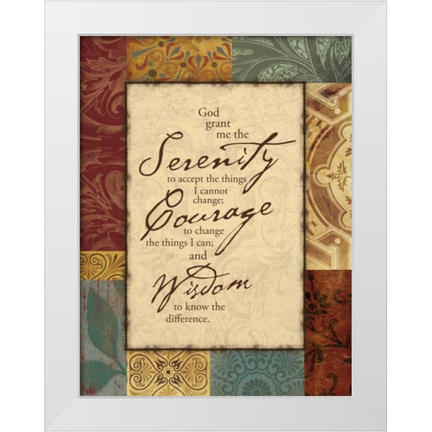 Serenity White Modern Wood Framed Art Print by Grey, Jace