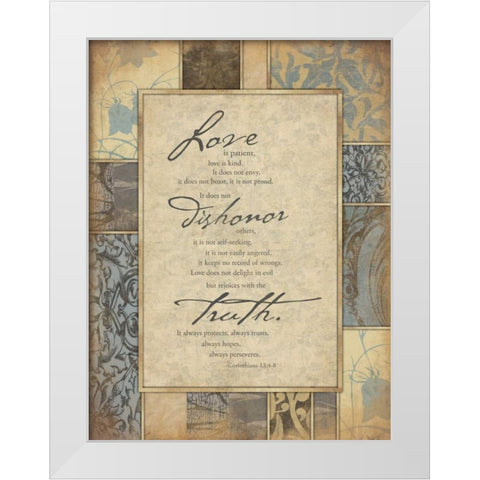 Corinthians White Modern Wood Framed Art Print by Grey, Jace