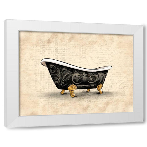 Cream Bath 2 White Modern Wood Framed Art Print by Grey, Jace