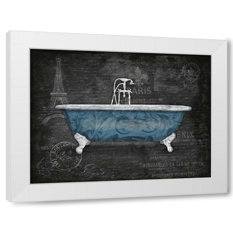 Blue Bath 2 White Modern Wood Framed Art Print by Grey, Jace