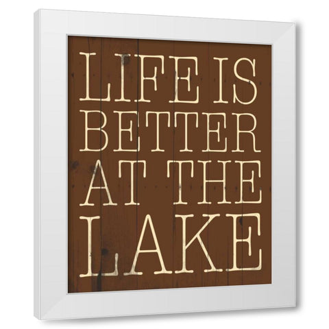Lake White Modern Wood Framed Art Print by Grey, Jace