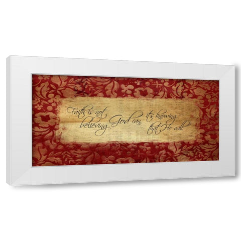 Faith White Modern Wood Framed Art Print by Grey, Jace
