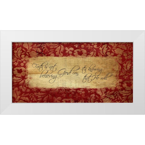 Faith White Modern Wood Framed Art Print by Grey, Jace