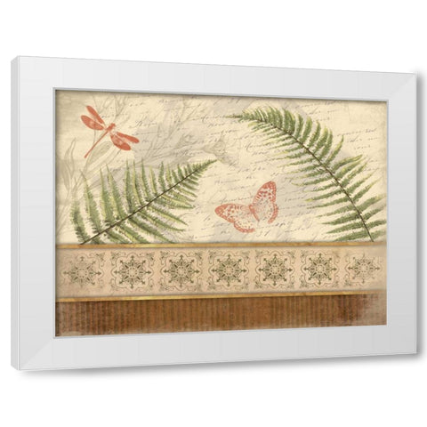 Spice Ferns White Modern Wood Framed Art Print by Grey, Jace
