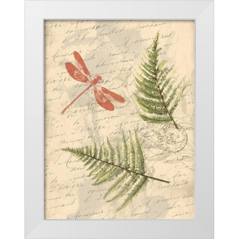 Ferns White Modern Wood Framed Art Print by Grey, Jace