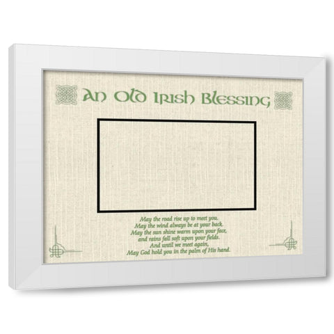 Old Irish Blessing White Modern Wood Framed Art Print by Grey, Jace