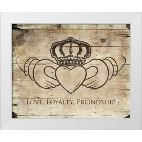 Love Loyalty Friendship White Modern Wood Framed Art Print by Grey, Jace