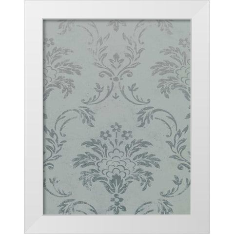 Silver Pattern White Modern Wood Framed Art Print by Grey, Jace