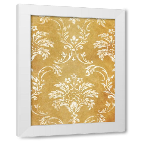 Gold Pattern White Modern Wood Framed Art Print by Grey, Jace
