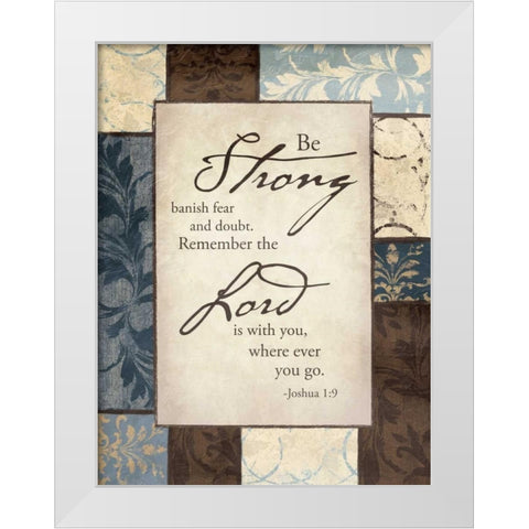 Blue Lord White Modern Wood Framed Art Print by Grey, Jace