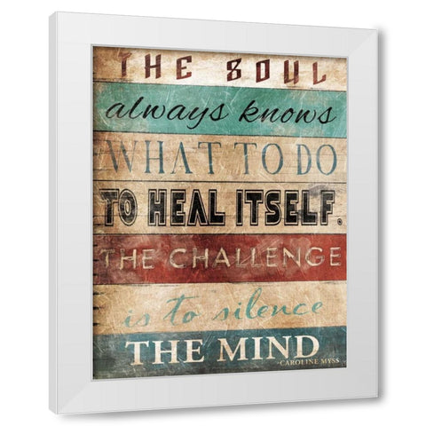 The Soul White Modern Wood Framed Art Print by Grey, Jace