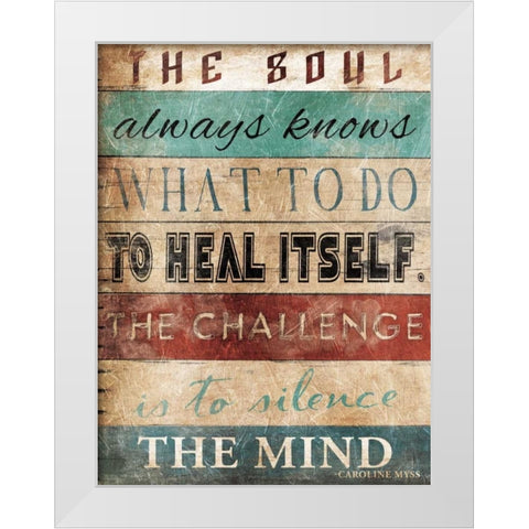 The Soul White Modern Wood Framed Art Print by Grey, Jace