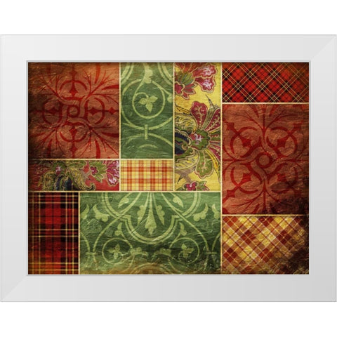 Fall Pattern White Modern Wood Framed Art Print by Grey, Jace