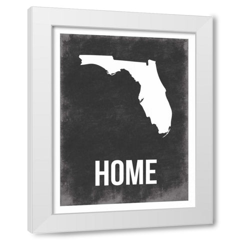 Florida Home White Modern Wood Framed Art Print by Grey, Jace