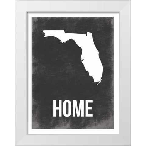 Florida Home White Modern Wood Framed Art Print by Grey, Jace