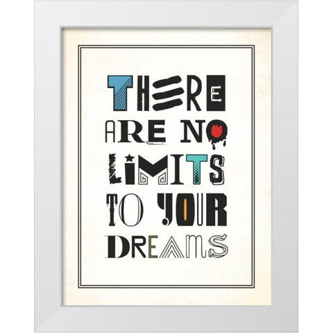 No Limits White Modern Wood Framed Art Print by Grey, Jace