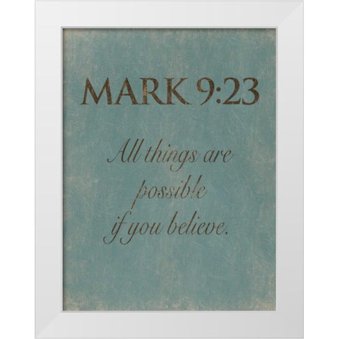 Mark 923 White Modern Wood Framed Art Print by Grey, Jace