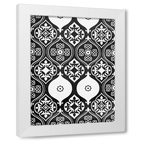 BW Pattern White Modern Wood Framed Art Print by Grey, Jace