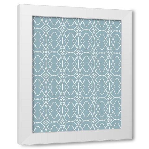 Simple pattern White Modern Wood Framed Art Print by Grey, Jace
