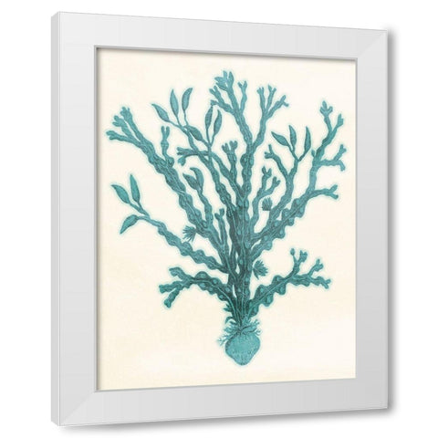 Blue Solid Beach White Modern Wood Framed Art Print by Grey, Jace