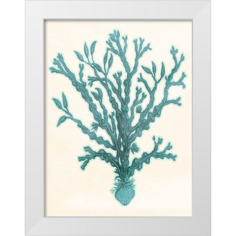 Blue Solid Beach White Modern Wood Framed Art Print by Grey, Jace