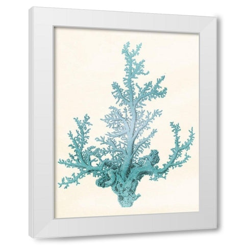 Blue Beach Mate White Modern Wood Framed Art Print by Grey, Jace