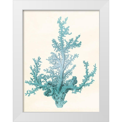 Blue Beach Mate White Modern Wood Framed Art Print by Grey, Jace
