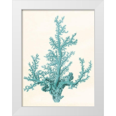 Blue Solid Beach Mate White Modern Wood Framed Art Print by Grey, Jace