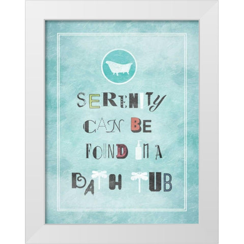 Serenity White Modern Wood Framed Art Print by Grey, Jace