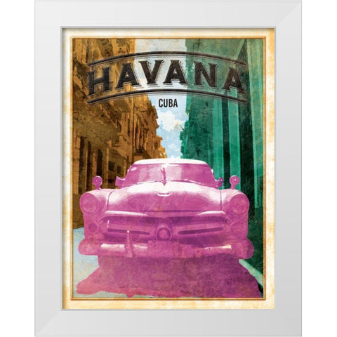 Havana Cover White Modern Wood Framed Art Print by Grey, Jace