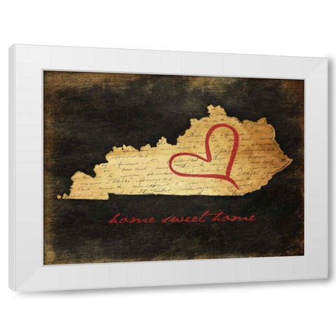 Home Sweet Home KY White Modern Wood Framed Art Print by Grey, Jace