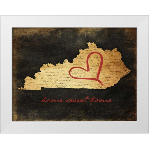 Home Sweet Home KY White Modern Wood Framed Art Print by Grey, Jace