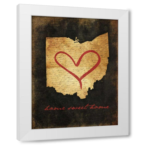 Home Sweet Home OH White Modern Wood Framed Art Print by Grey, Jace