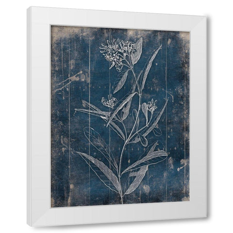 Wood Floral Blues White Modern Wood Framed Art Print by Grey, Jace