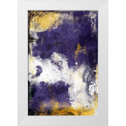 Purple Galaxy White Modern Wood Framed Art Print by Grey, Jace