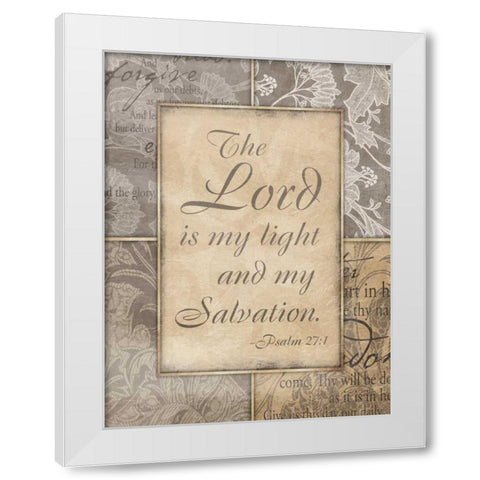 Lord Is My Light White Modern Wood Framed Art Print by Grey, Jace