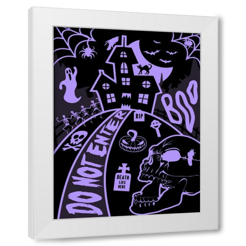 Haunted Fun House White Modern Wood Framed Art Print by Grey, Jace