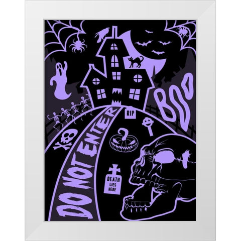Haunted Fun House White Modern Wood Framed Art Print by Grey, Jace