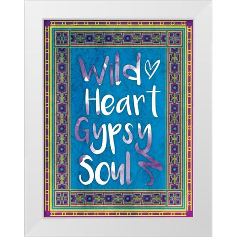 Wild Heart White Modern Wood Framed Art Print by Grey, Jace