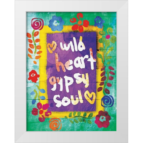 Gypsy Soul White Modern Wood Framed Art Print by Grey, Jace
