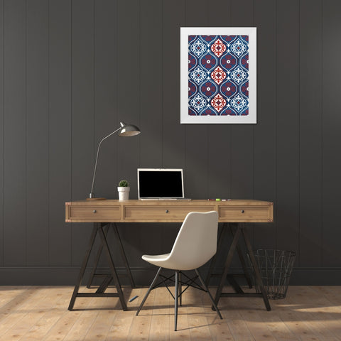 Moraccan Patriot White Modern Wood Framed Art Print by Grey, Jace