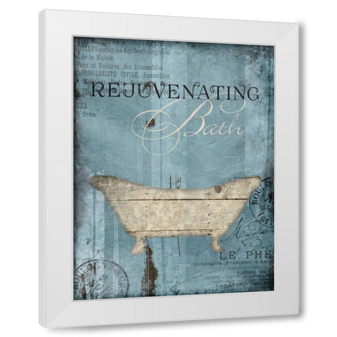 Rejuvenating Bath White Modern Wood Framed Art Print by Grey, Jace